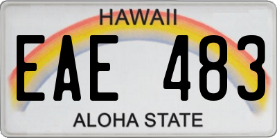 HI license plate EAE483