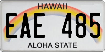 HI license plate EAE485