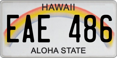 HI license plate EAE486