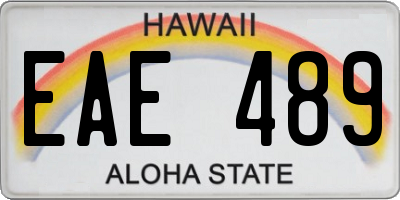 HI license plate EAE489