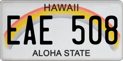 HI license plate EAE508