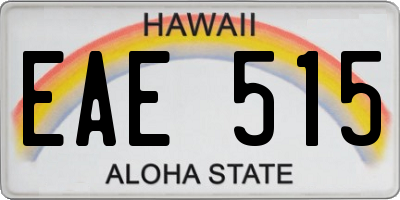 HI license plate EAE515