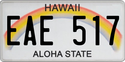 HI license plate EAE517