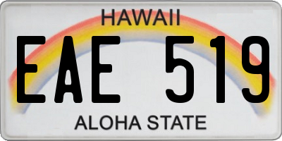 HI license plate EAE519