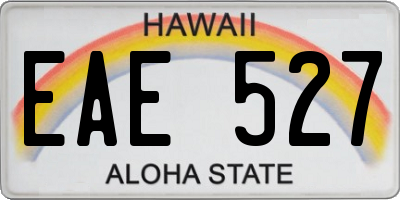 HI license plate EAE527