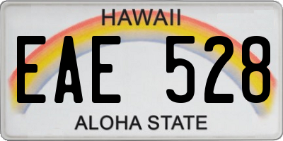 HI license plate EAE528