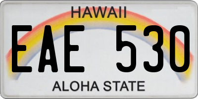 HI license plate EAE530