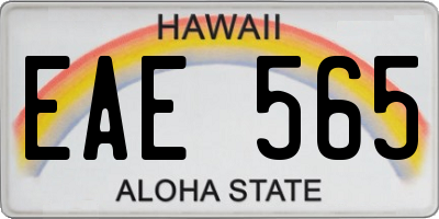 HI license plate EAE565