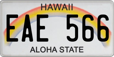 HI license plate EAE566