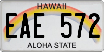 HI license plate EAE572