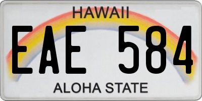 HI license plate EAE584