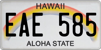 HI license plate EAE585