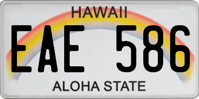 HI license plate EAE586