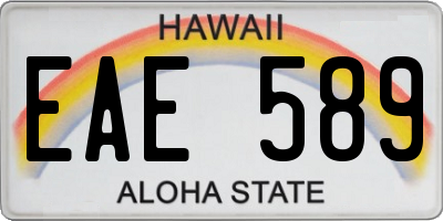 HI license plate EAE589