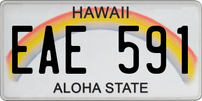 HI license plate EAE591