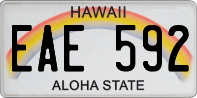 HI license plate EAE592