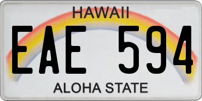 HI license plate EAE594