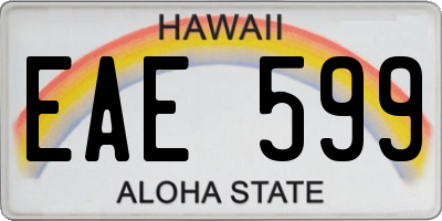 HI license plate EAE599