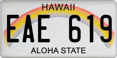 HI license plate EAE619