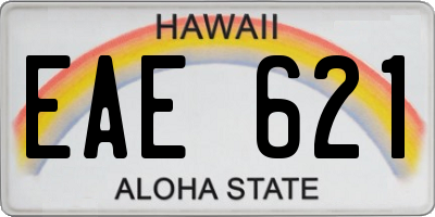 HI license plate EAE621