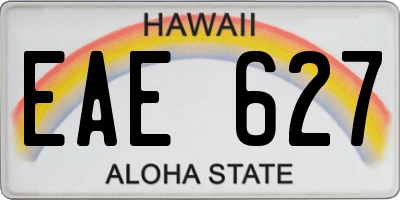 HI license plate EAE627