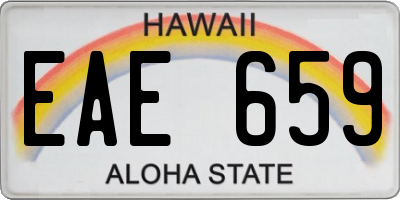 HI license plate EAE659