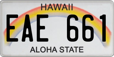 HI license plate EAE661