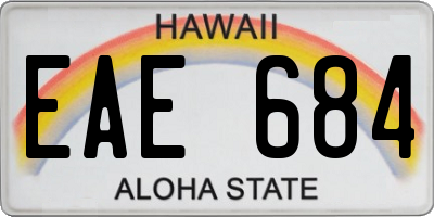 HI license plate EAE684