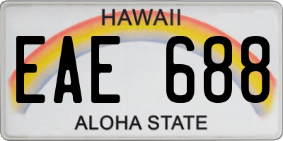 HI license plate EAE688