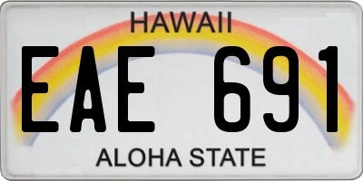 HI license plate EAE691