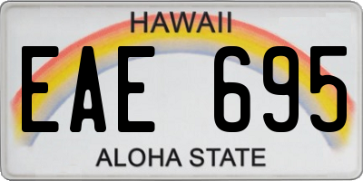 HI license plate EAE695