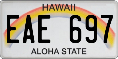 HI license plate EAE697