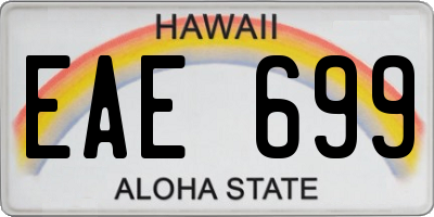 HI license plate EAE699