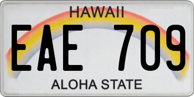 HI license plate EAE709