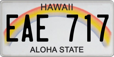 HI license plate EAE717