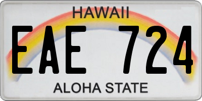 HI license plate EAE724