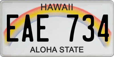 HI license plate EAE734