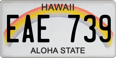 HI license plate EAE739