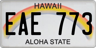 HI license plate EAE773