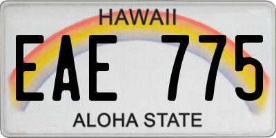 HI license plate EAE775