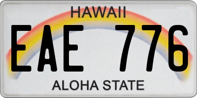 HI license plate EAE776