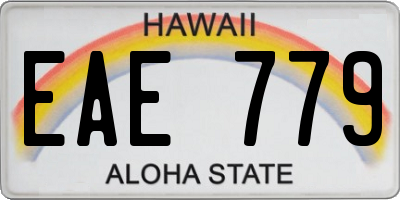 HI license plate EAE779