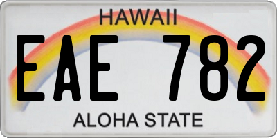 HI license plate EAE782