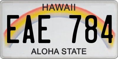 HI license plate EAE784