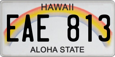 HI license plate EAE813