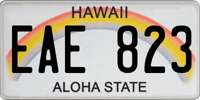 HI license plate EAE823