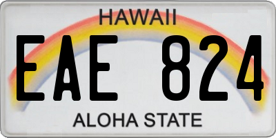 HI license plate EAE824