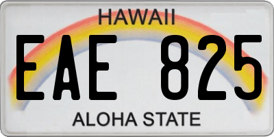 HI license plate EAE825