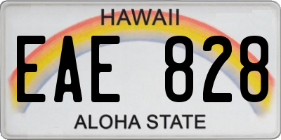 HI license plate EAE828
