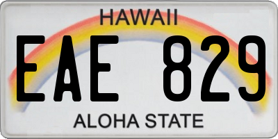 HI license plate EAE829